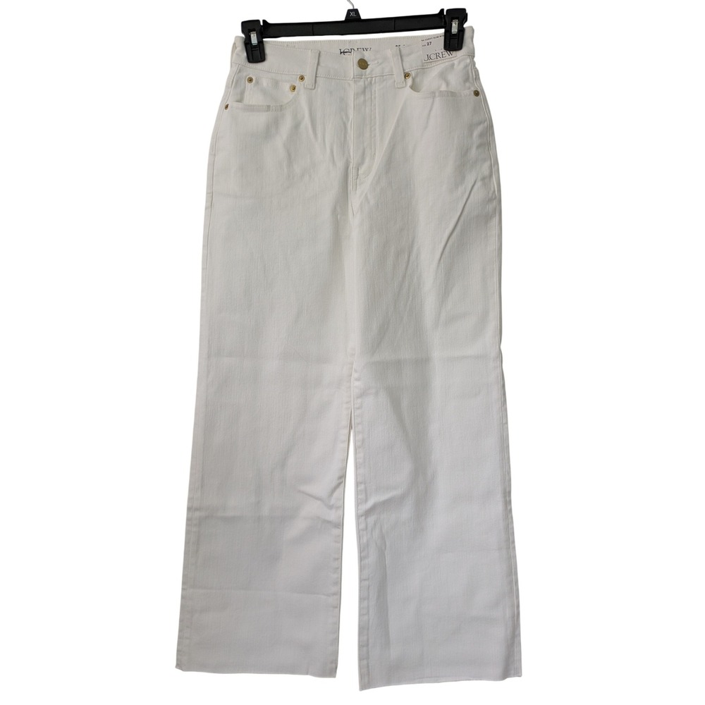 J. Crew Curvy‎ Slim Wide Jeans 1996 Semi Stretch Size 27 Whte NWT $148 CH837